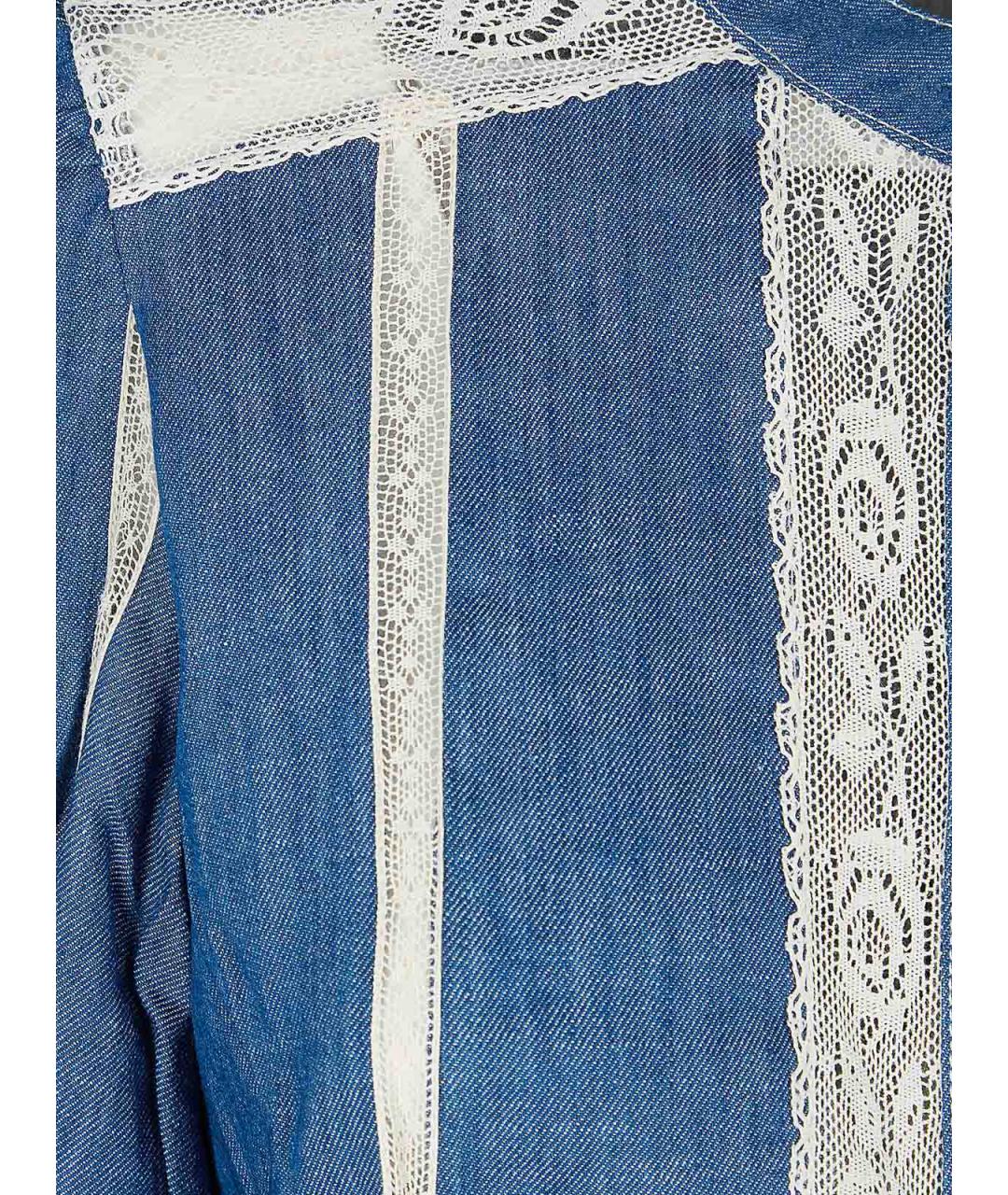ZIMMERMANN Синяя хлопковая рубашка, фото 3