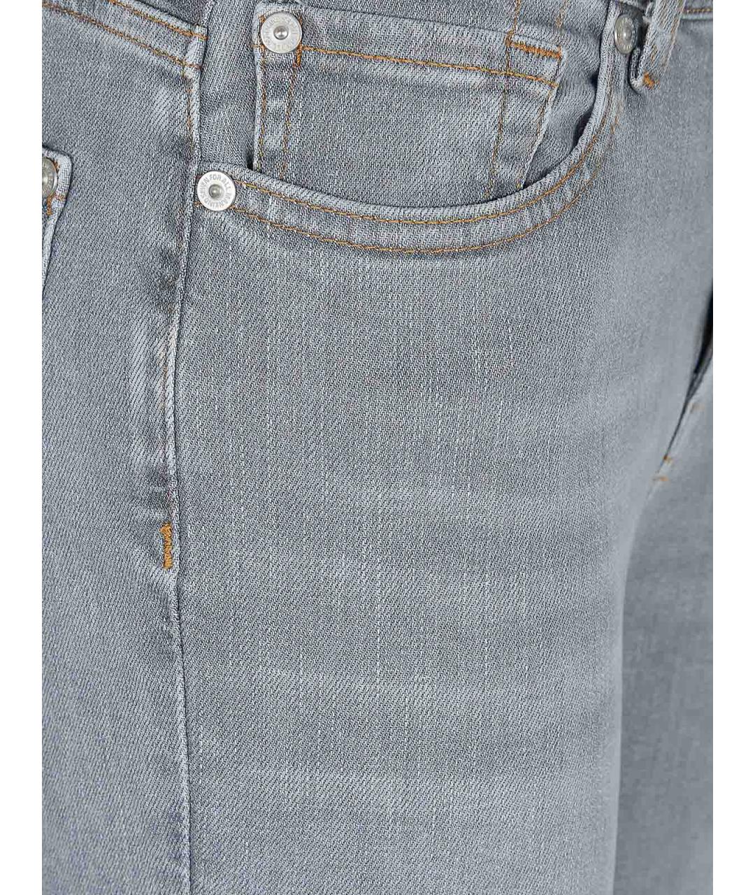 7 FOR ALL MANKIND Синие хлопковые джинсы клеш, фото 3