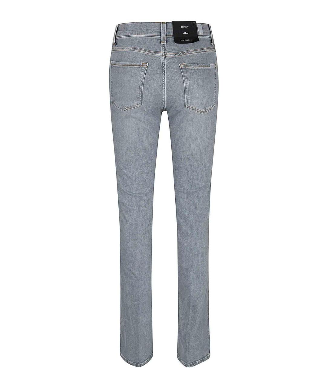 7 FOR ALL MANKIND Синие хлопковые джинсы клеш, фото 2