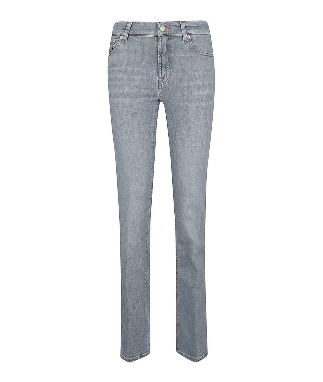 7 FOR ALL MANKIND Синие хлопковые джинсы клеш, фото 1