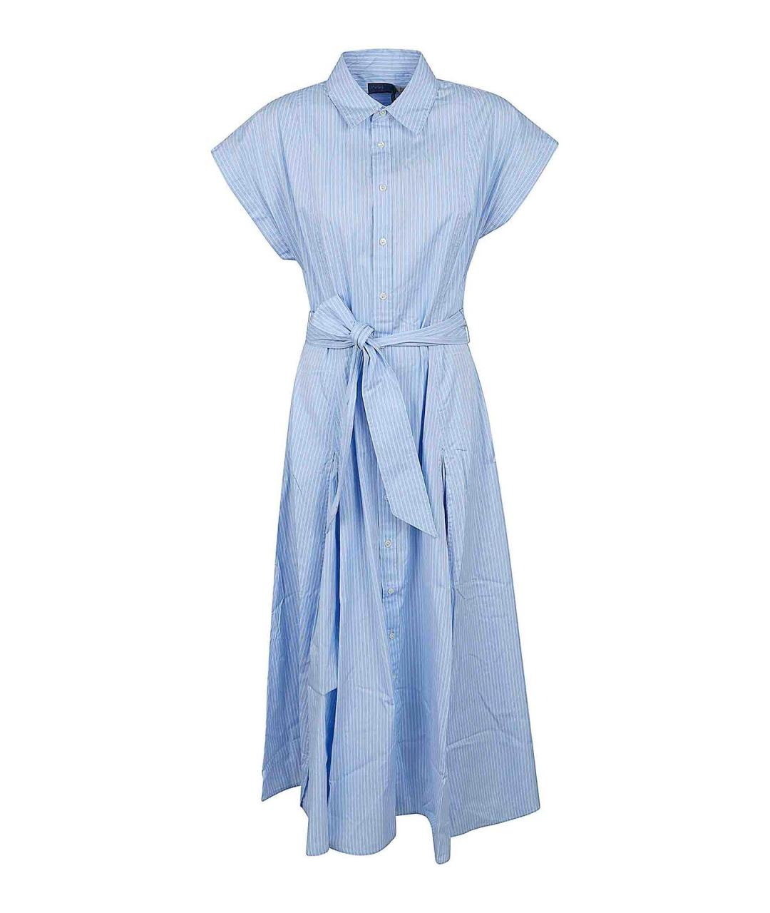 POLO RALPH LAUREN Синее хлопковое платье, фото 1