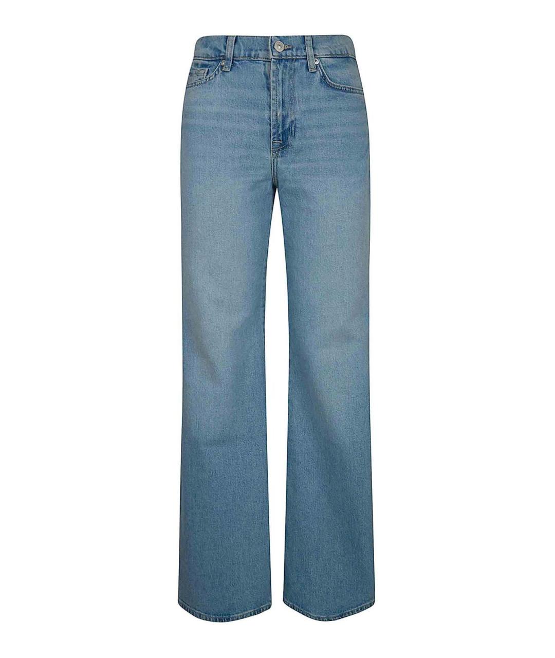 7 FOR ALL MANKIND Синие хлопковые прямые джинсы, фото 1