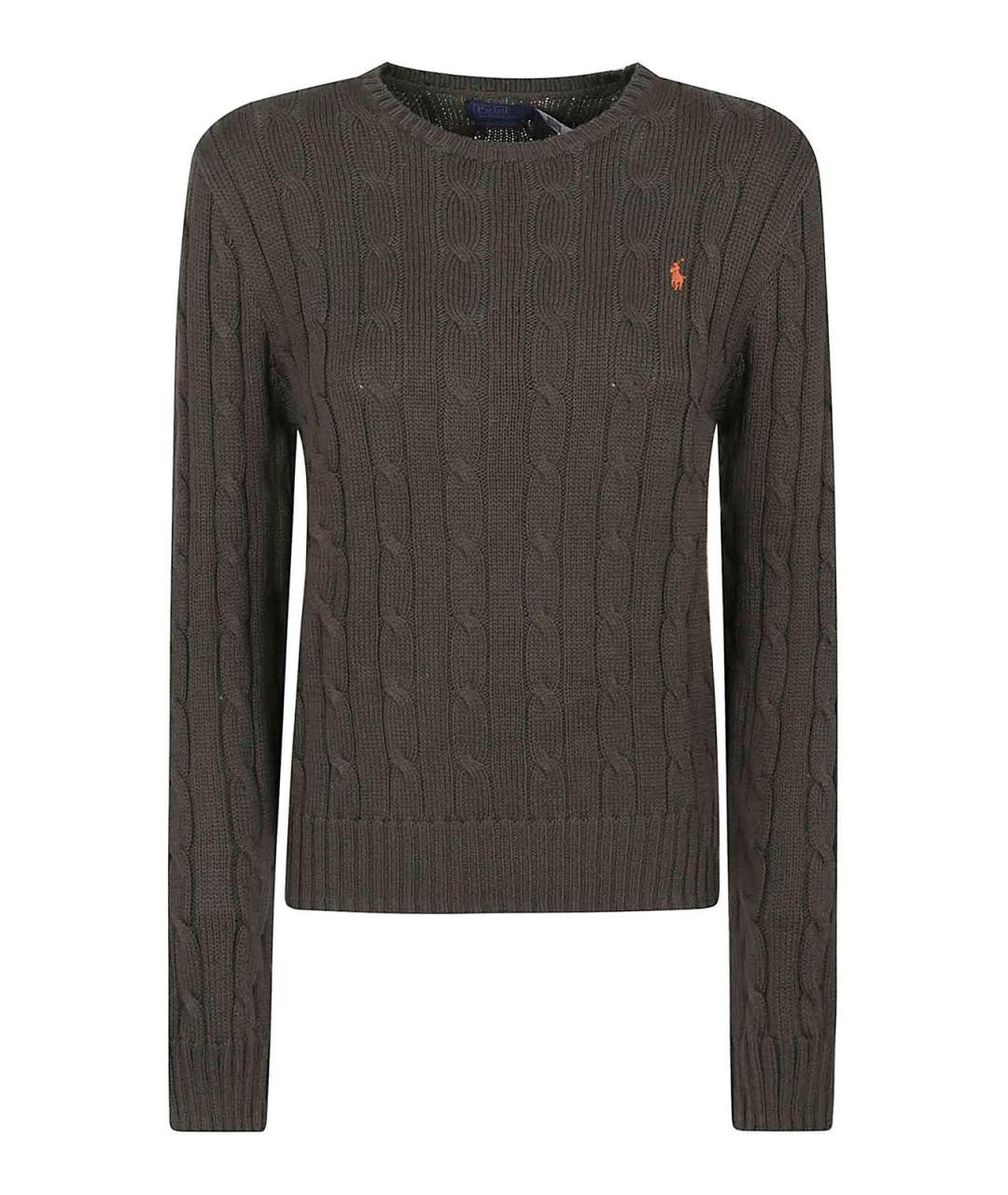 POLO RALPH LAUREN Зеленый хлопковый джемпер / свитер, фото 1