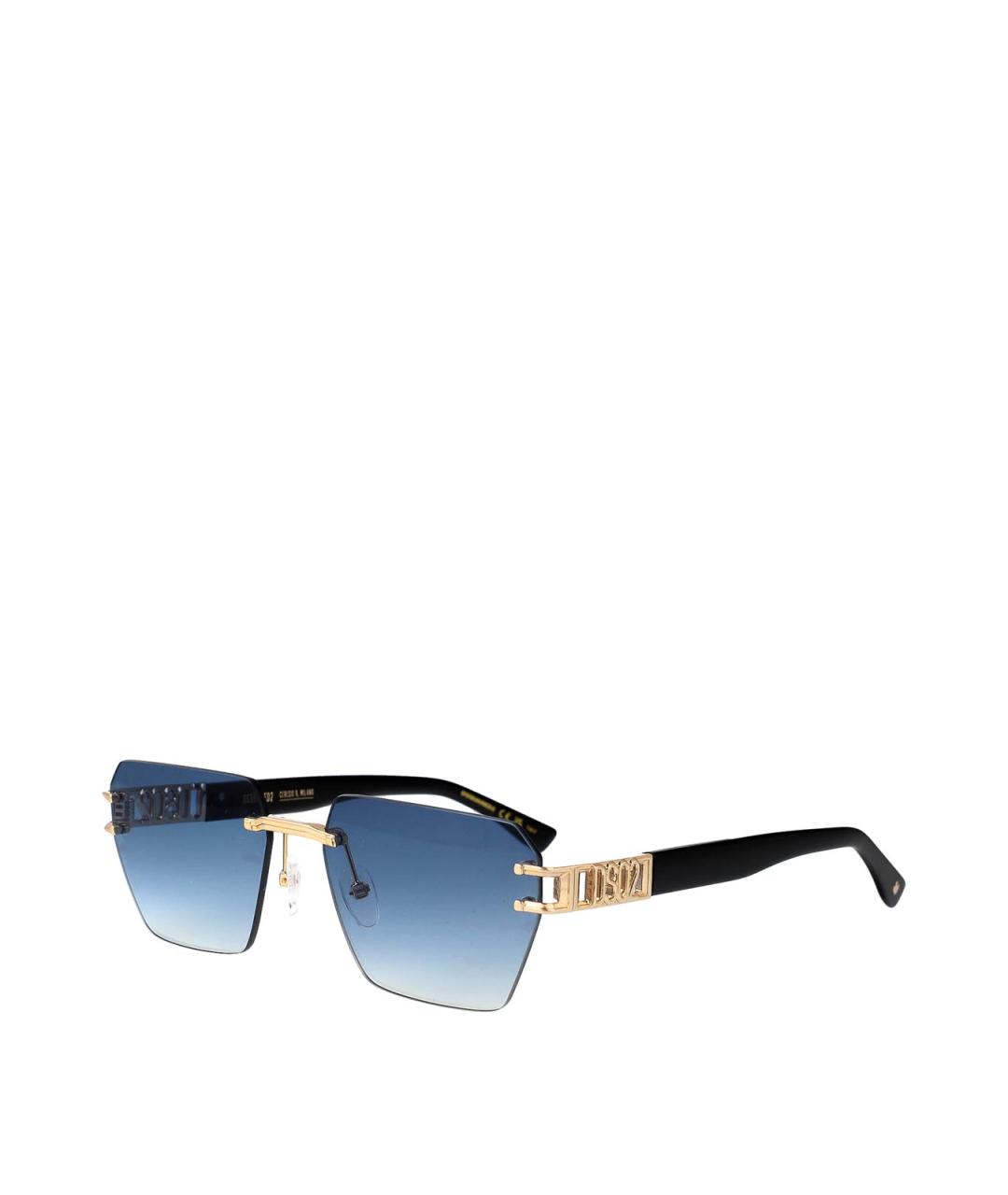 DSQUARED2 Золотые металлические солнцезащитные очки, фото 2