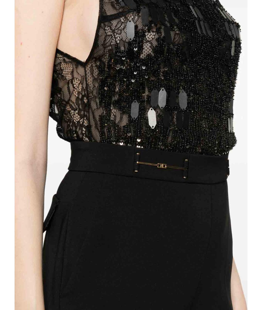 ELISABETTA FRANCHI Черный комбинезон, фото 4
