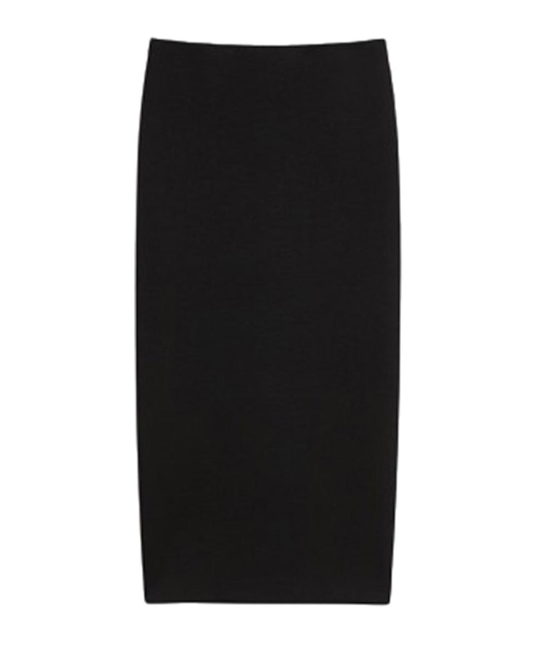 'S MAX MARA Черная вискозная юбка миди, фото 1
