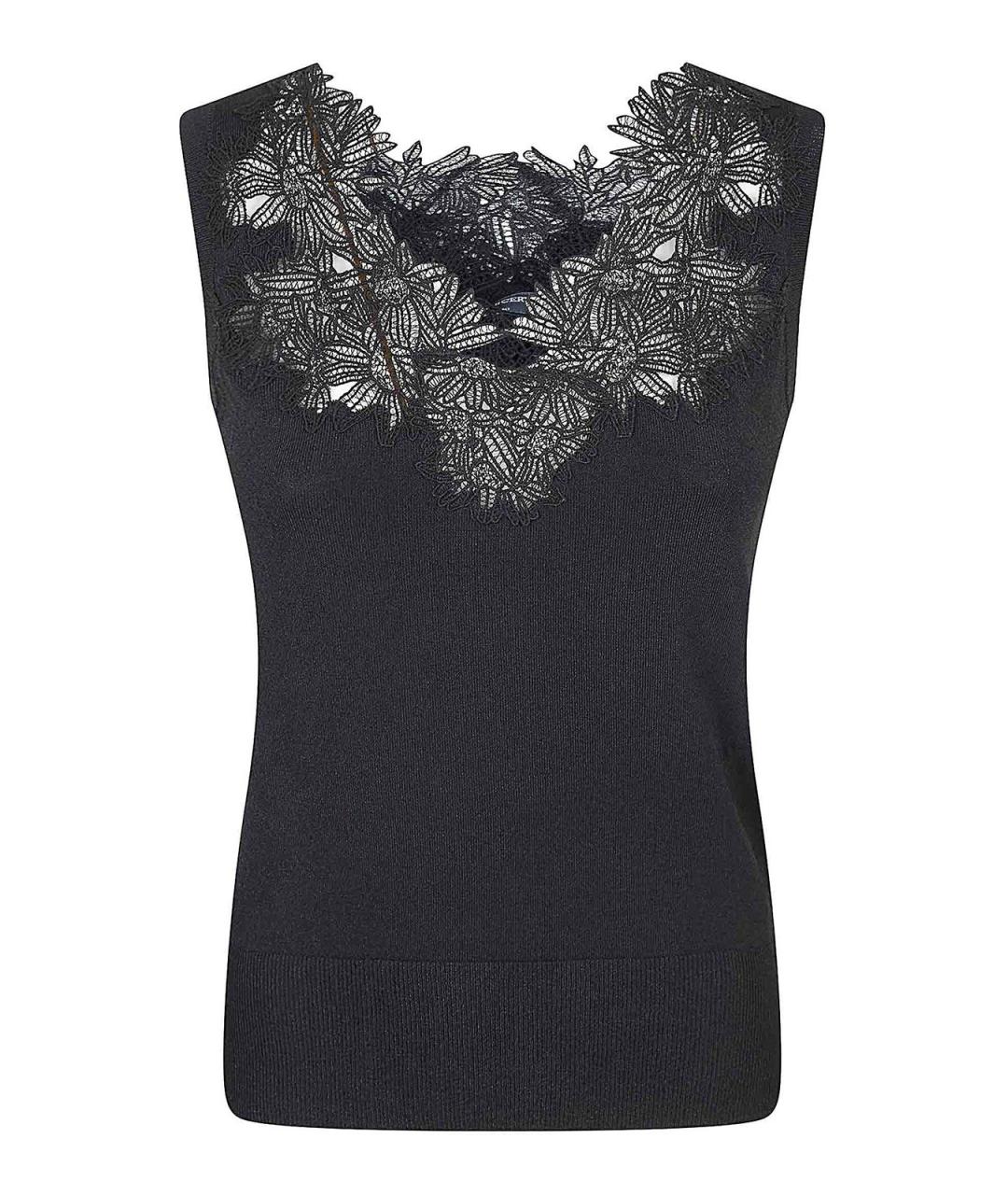 ERMANNO SCERVINO Черная вискозная майка, фото 1