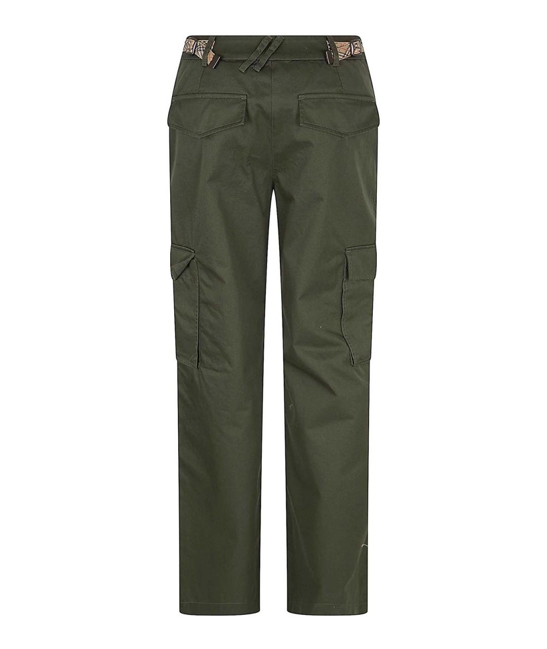 BURBERRY Черные хлопковые прямые брюки, фото 2