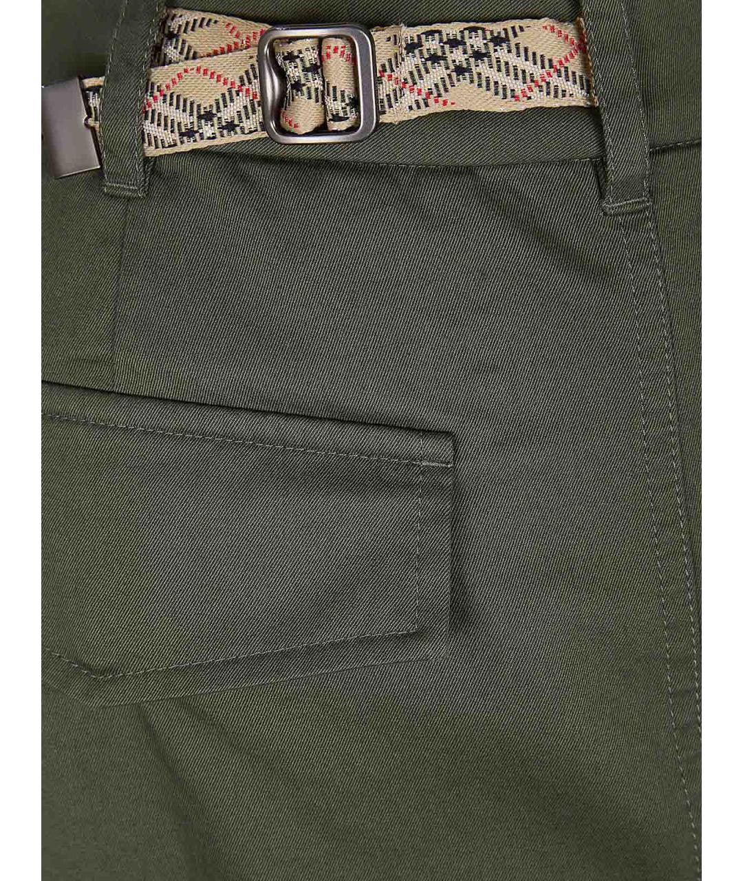 BURBERRY Черные хлопковые прямые брюки, фото 3
