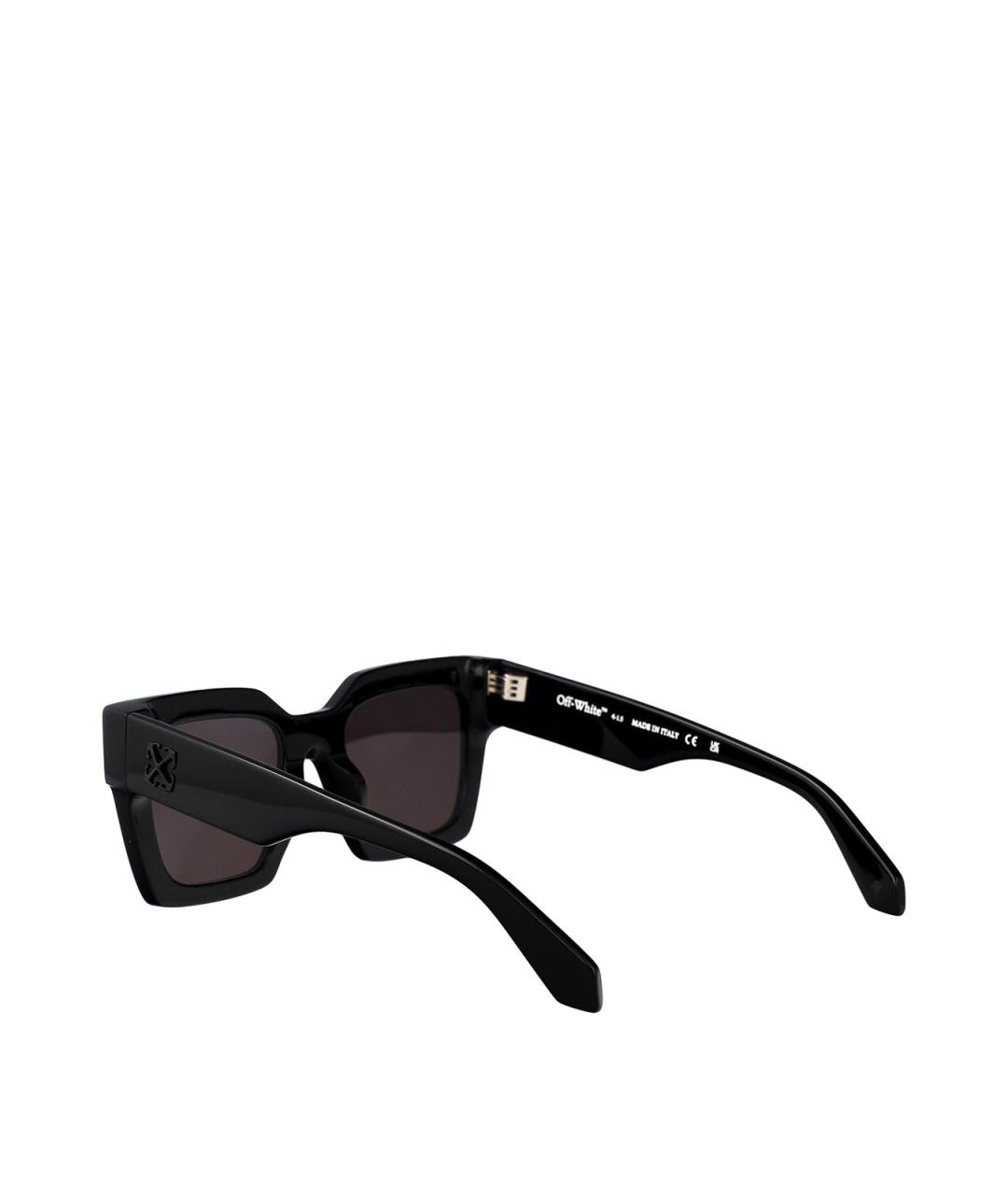 OFF-WHITE Черные пластиковые солнцезащитные очки, фото 4