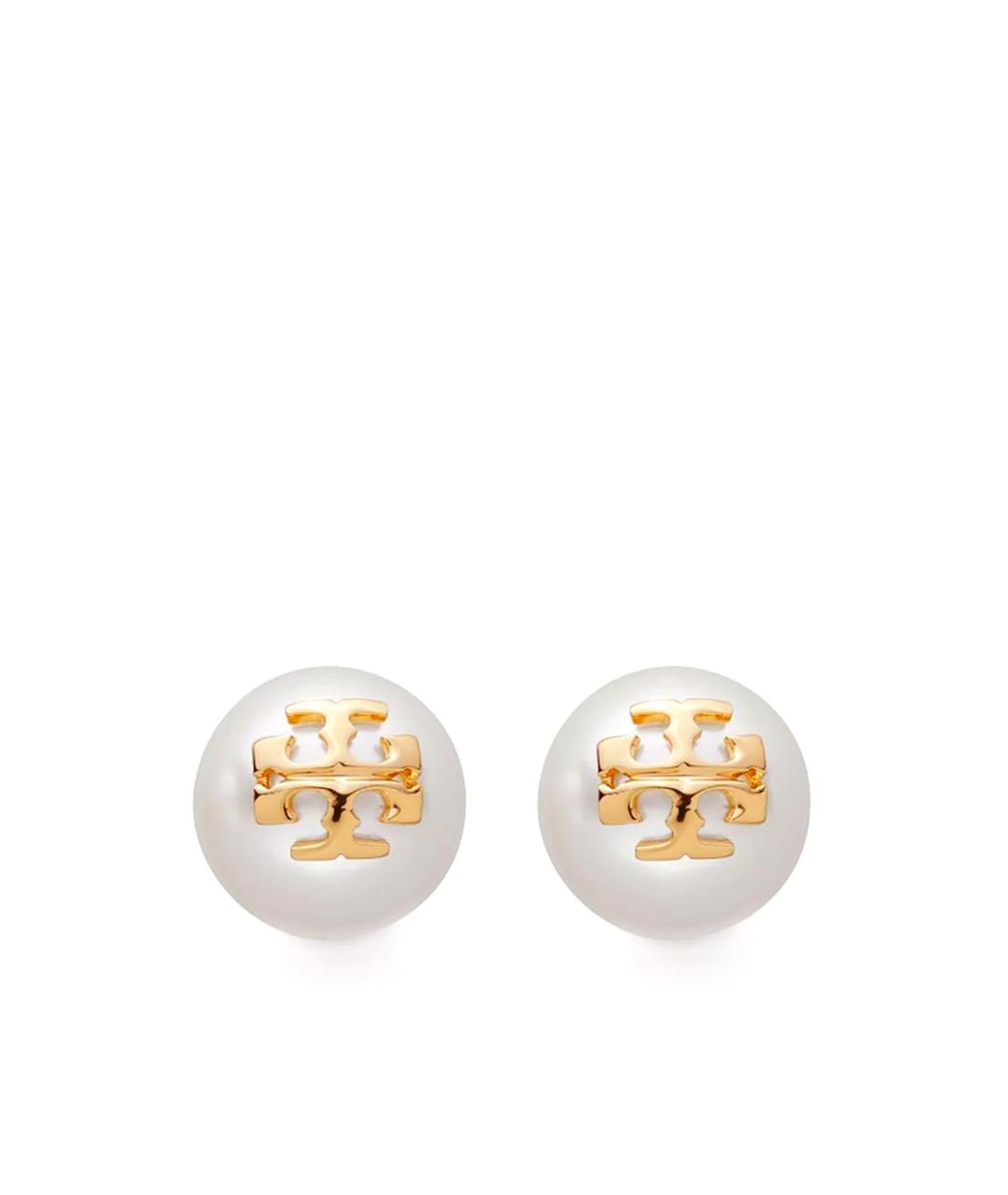 TORY BURCH Бежевые жемчужные серьги, фото 1