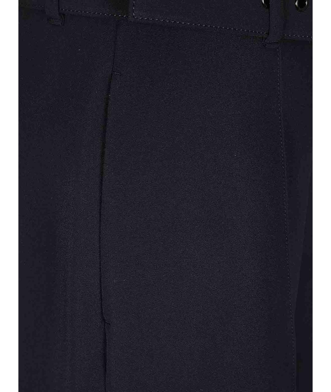 ERMANNO SCERVINO Черные вискозные прямые брюки, фото 3