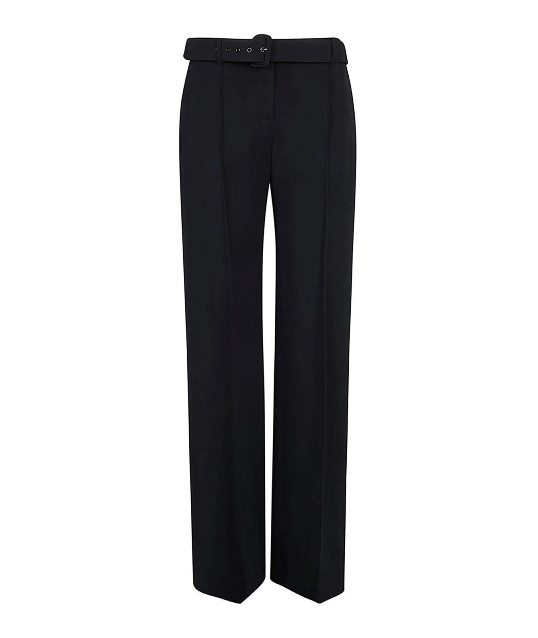 ERMANNO SCERVINO Черные вискозные прямые брюки, фото 1