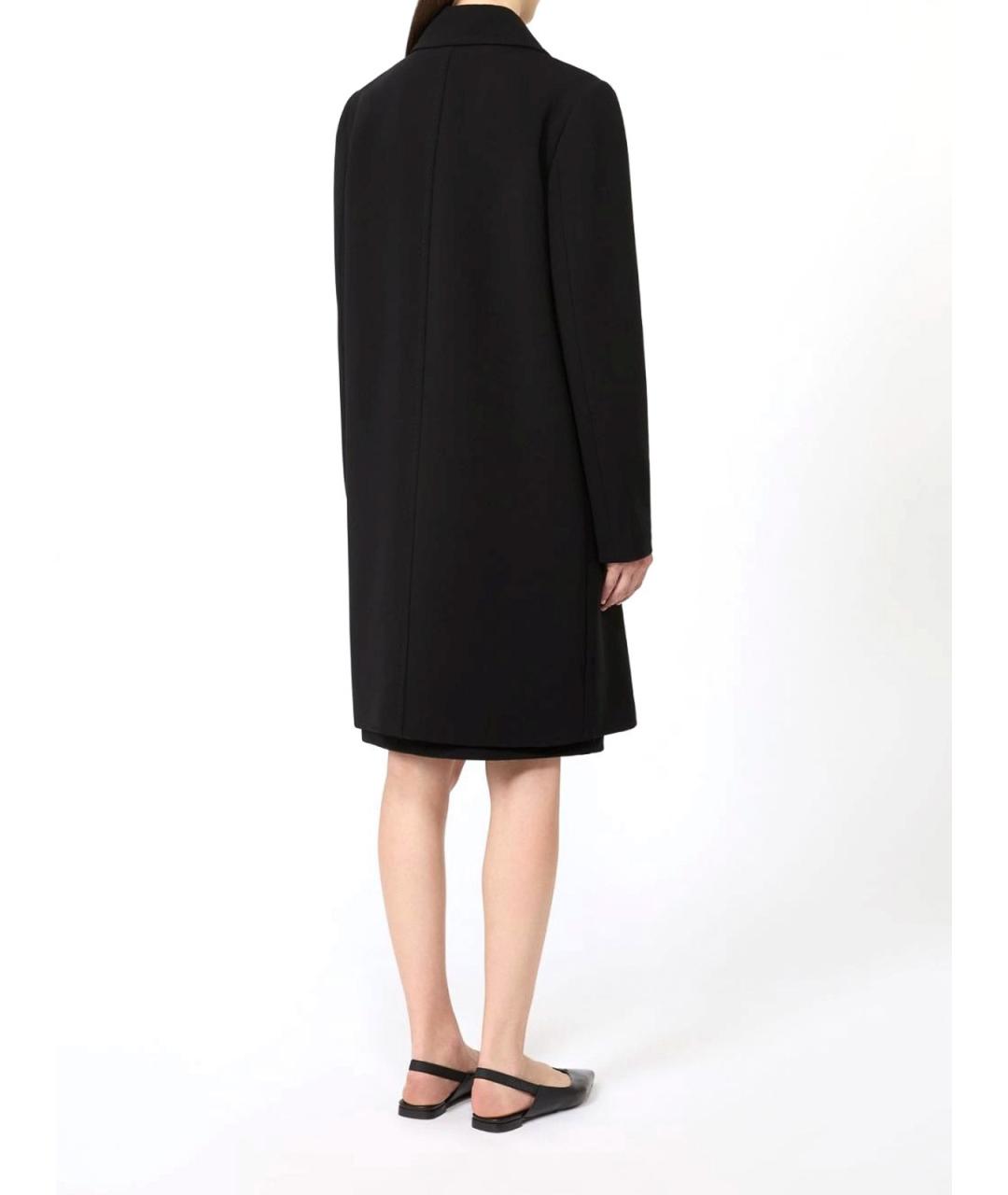 MAX MARA STUDIO Черное полиэстеровое пальто, фото 3