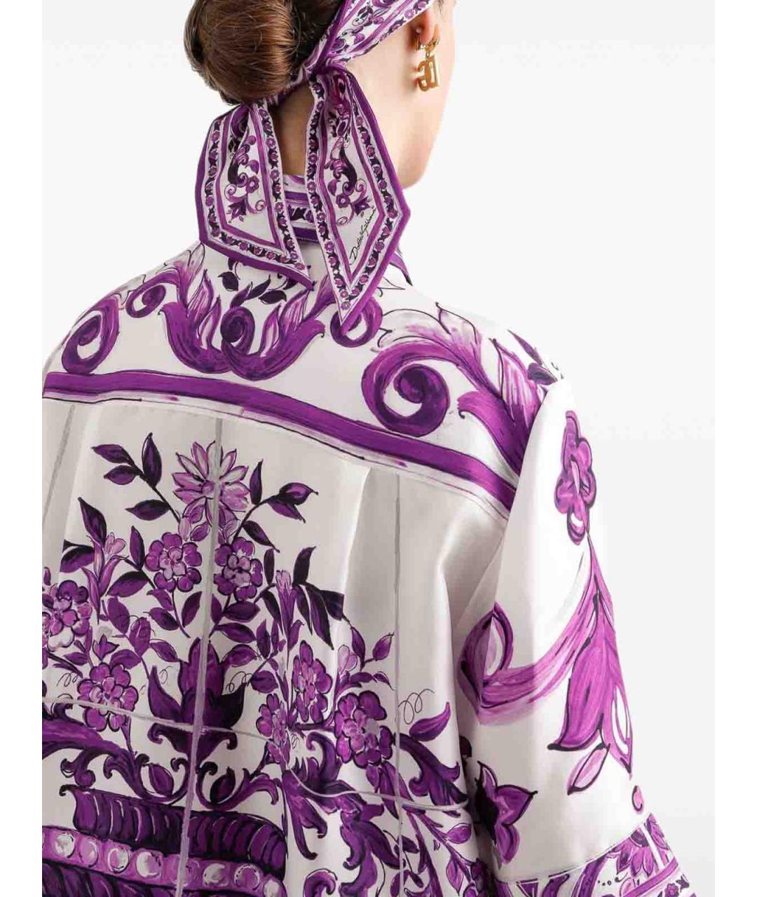 DOLCE&GABBANA Мульти шелковая рубашка, фото 4