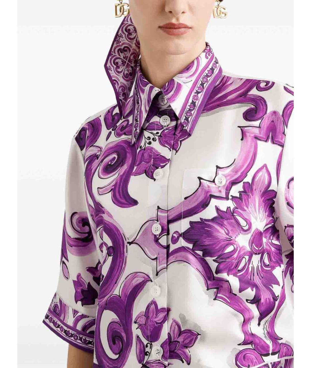 DOLCE&GABBANA Мульти шелковая рубашка, фото 3