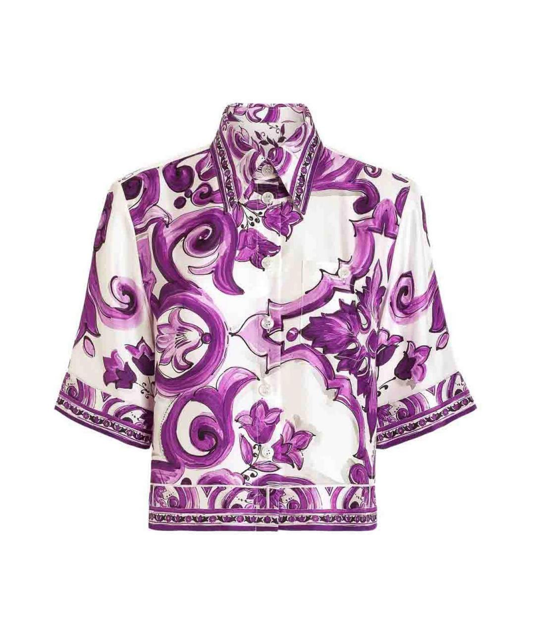DOLCE&GABBANA Мульти шелковая рубашка, фото 1
