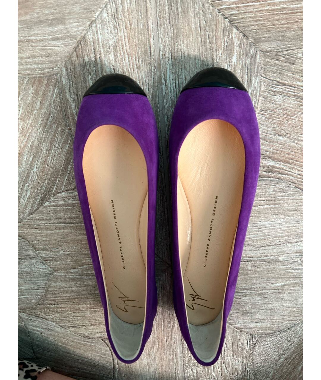 GIUSEPPE ZANOTTI DESIGN Фиолетовые замшевые балетки, фото 3
