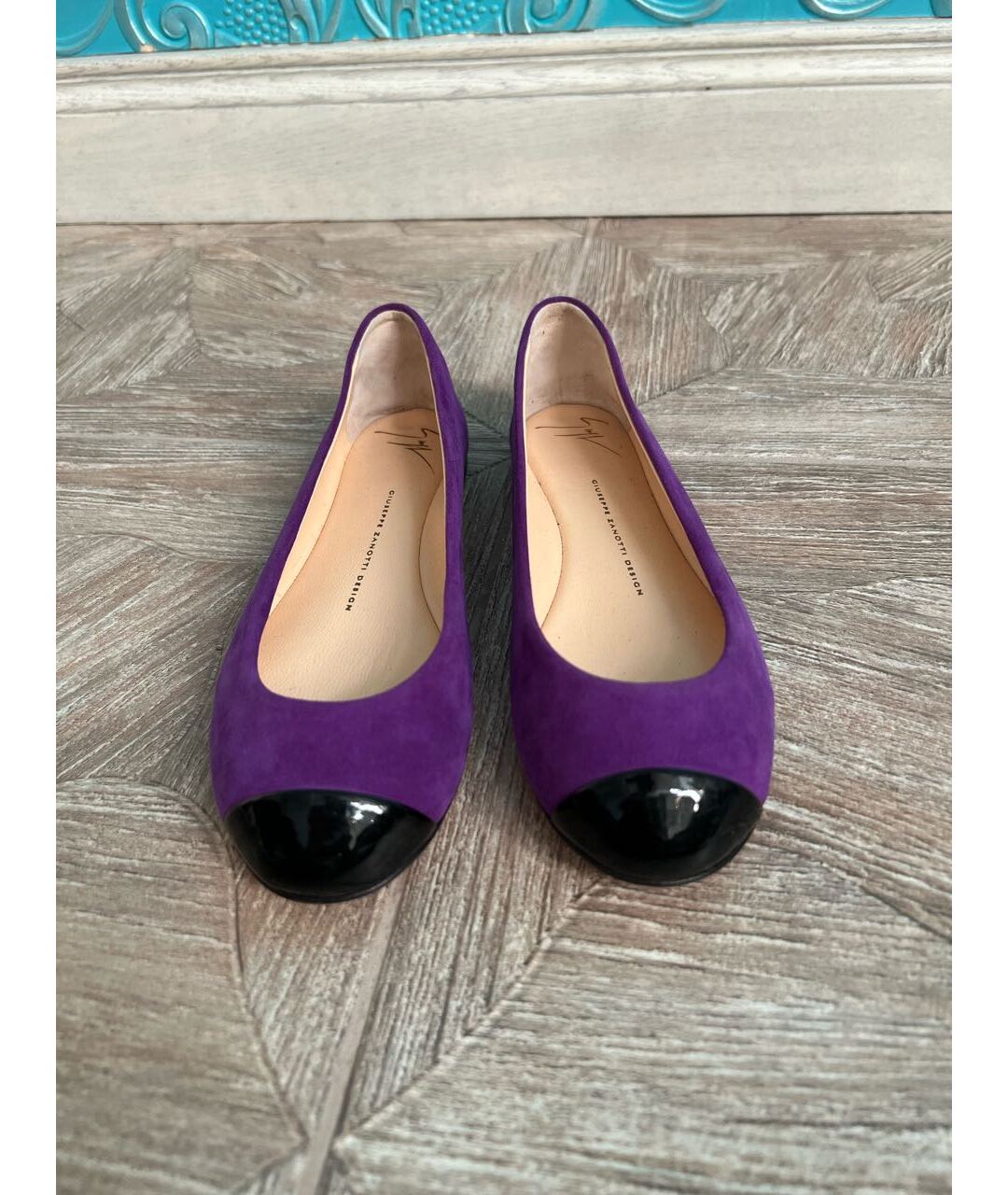 GIUSEPPE ZANOTTI DESIGN Фиолетовые замшевые балетки, фото 2