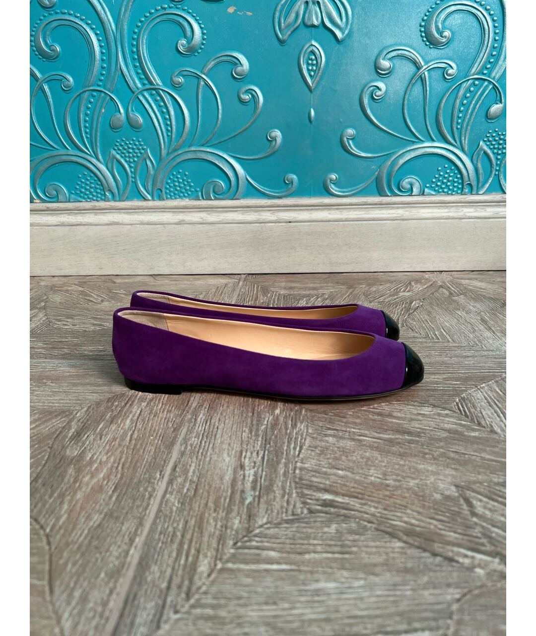 GIUSEPPE ZANOTTI DESIGN Фиолетовые замшевые балетки, фото 4