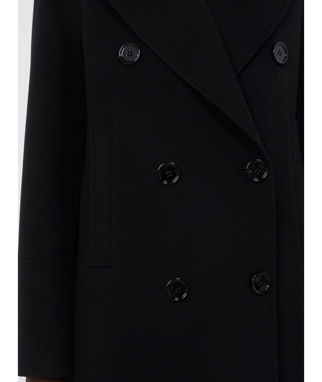 'S MAX MARA Черное шерстяное пальто, фото 4