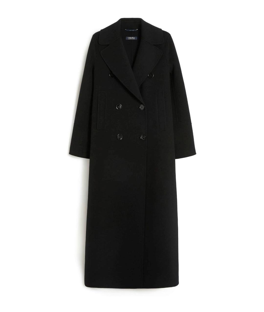 'S MAX MARA Черное шерстяное пальто, фото 1