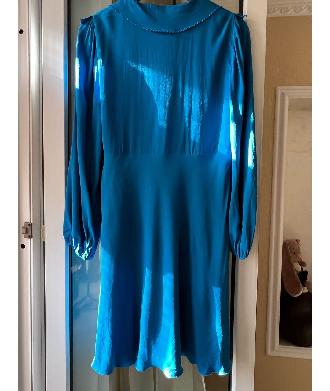 №21 Голубое вискозное повседневное платье, фото 2