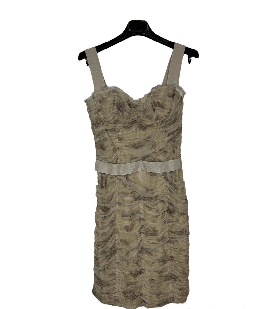 DOLCE&GABBANA Бежевый шелковый сарафан, фото 8