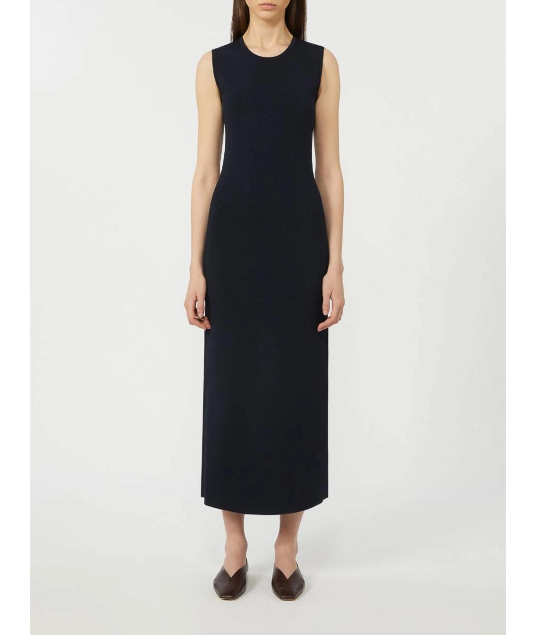 MAX MARA Синее вискозное повседневное платье, фото 3