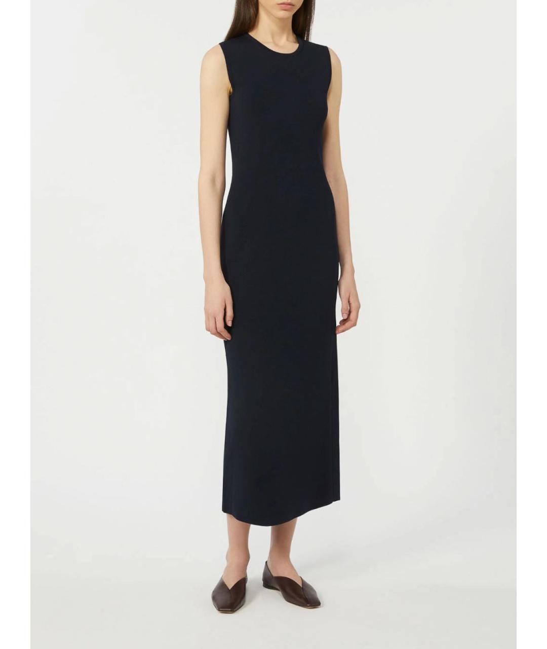MAX MARA Синее вискозное повседневное платье, фото 2
