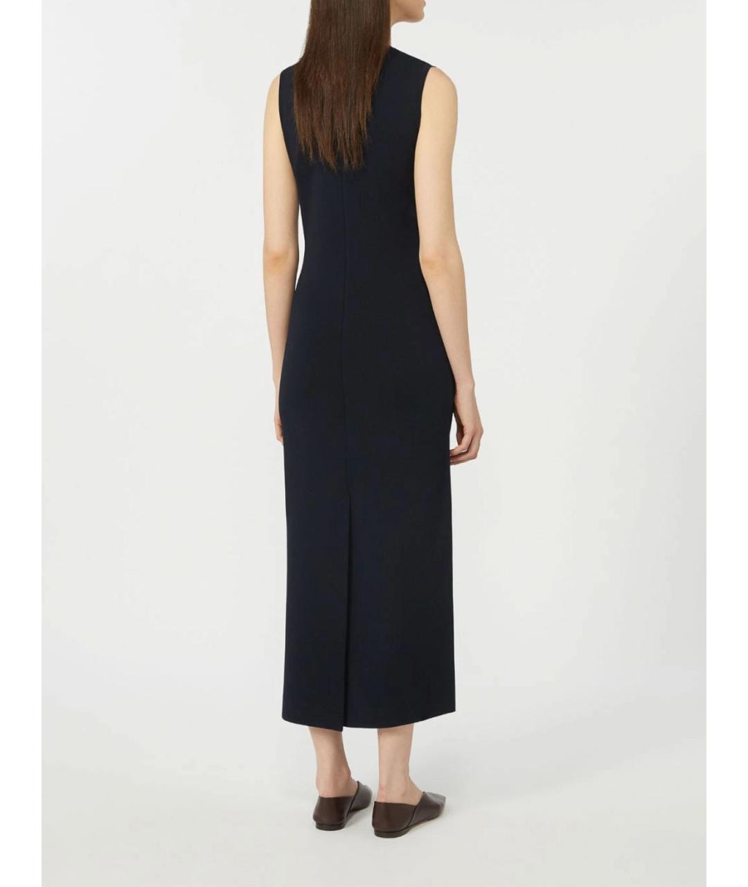 MAX MARA Синее вискозное повседневное платье, фото 4