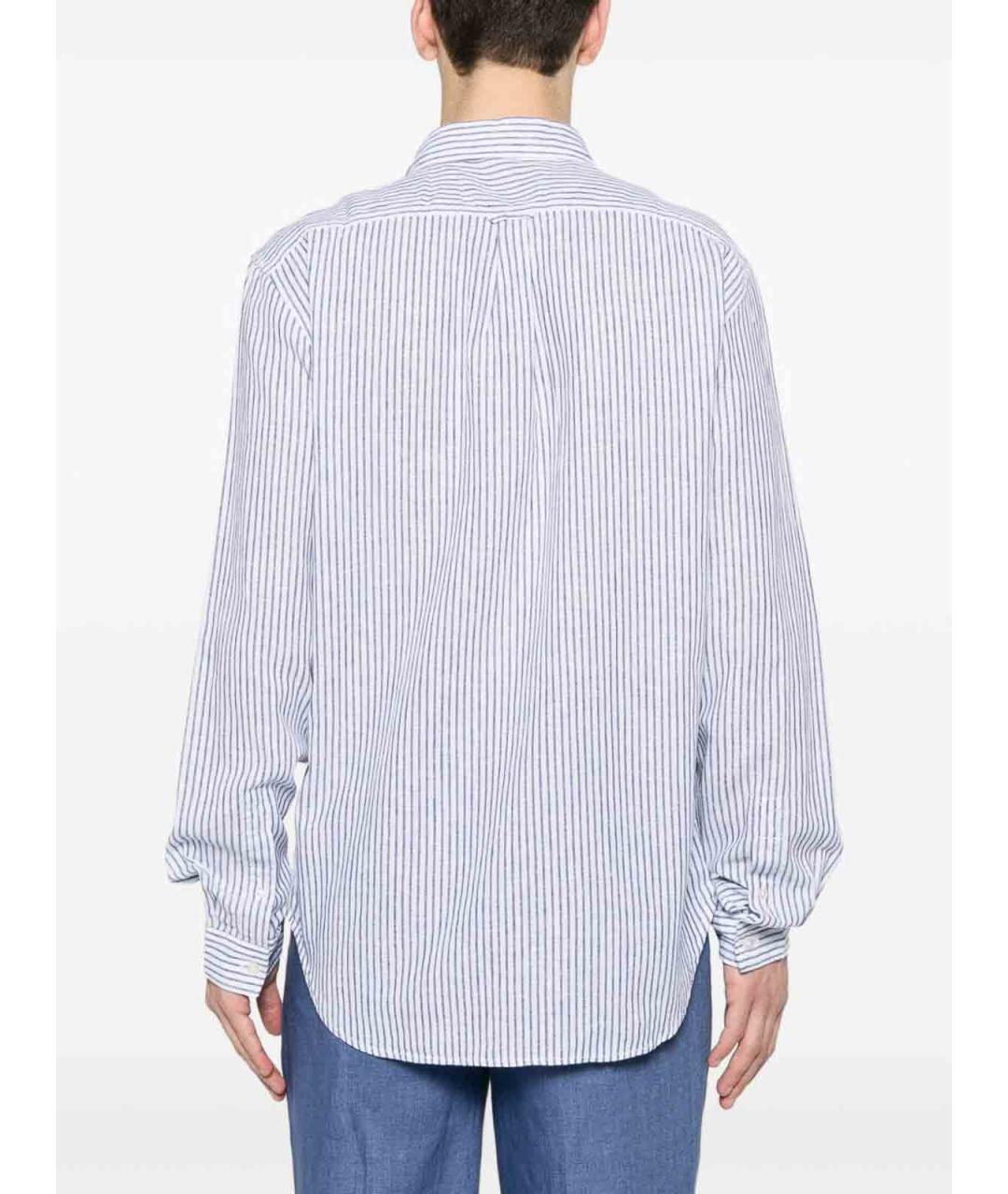 WOOLRICH Синяя льняная классическая рубашка, фото 3