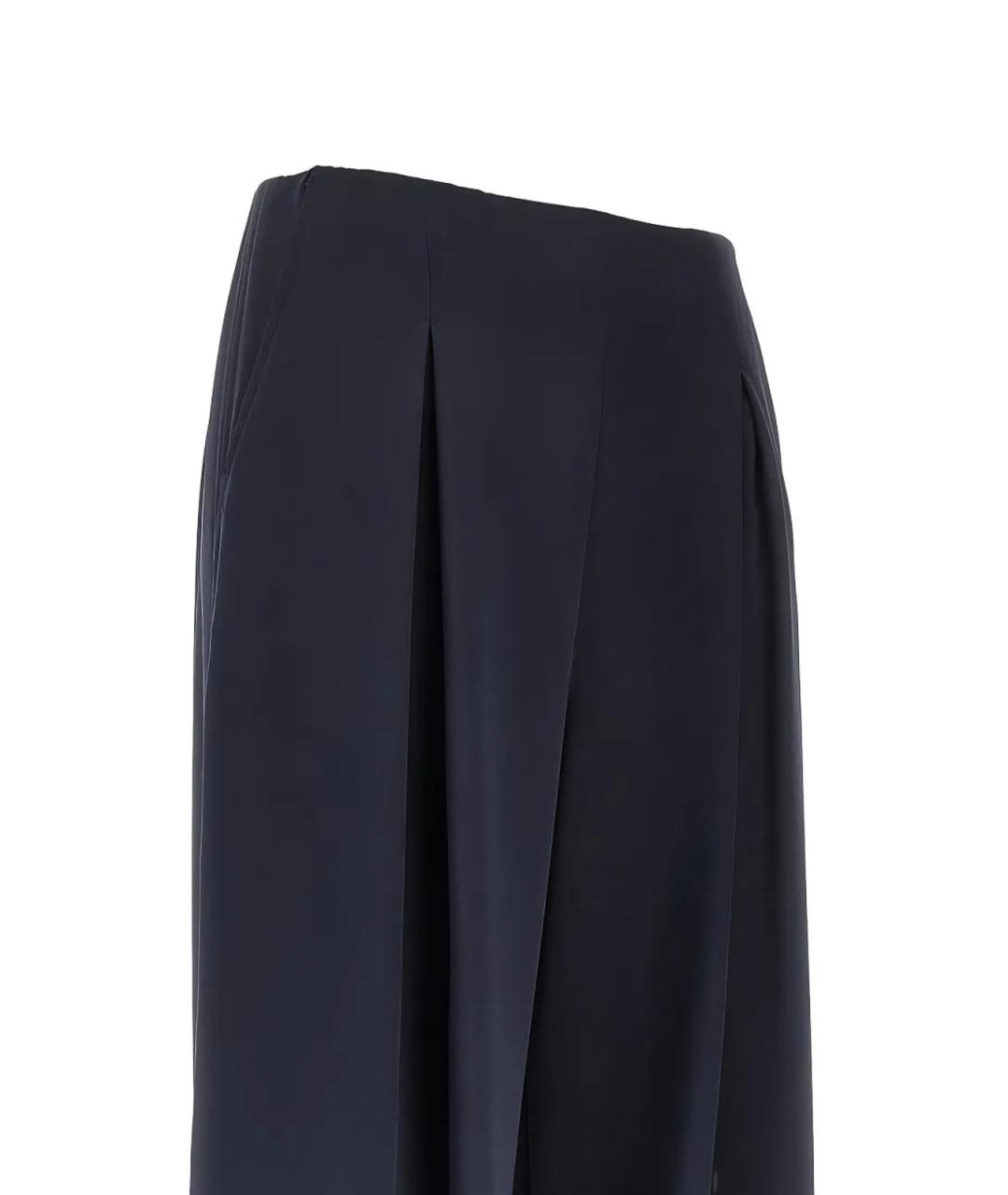 MAX MARA Синие шелковые брюки широкие, фото 2