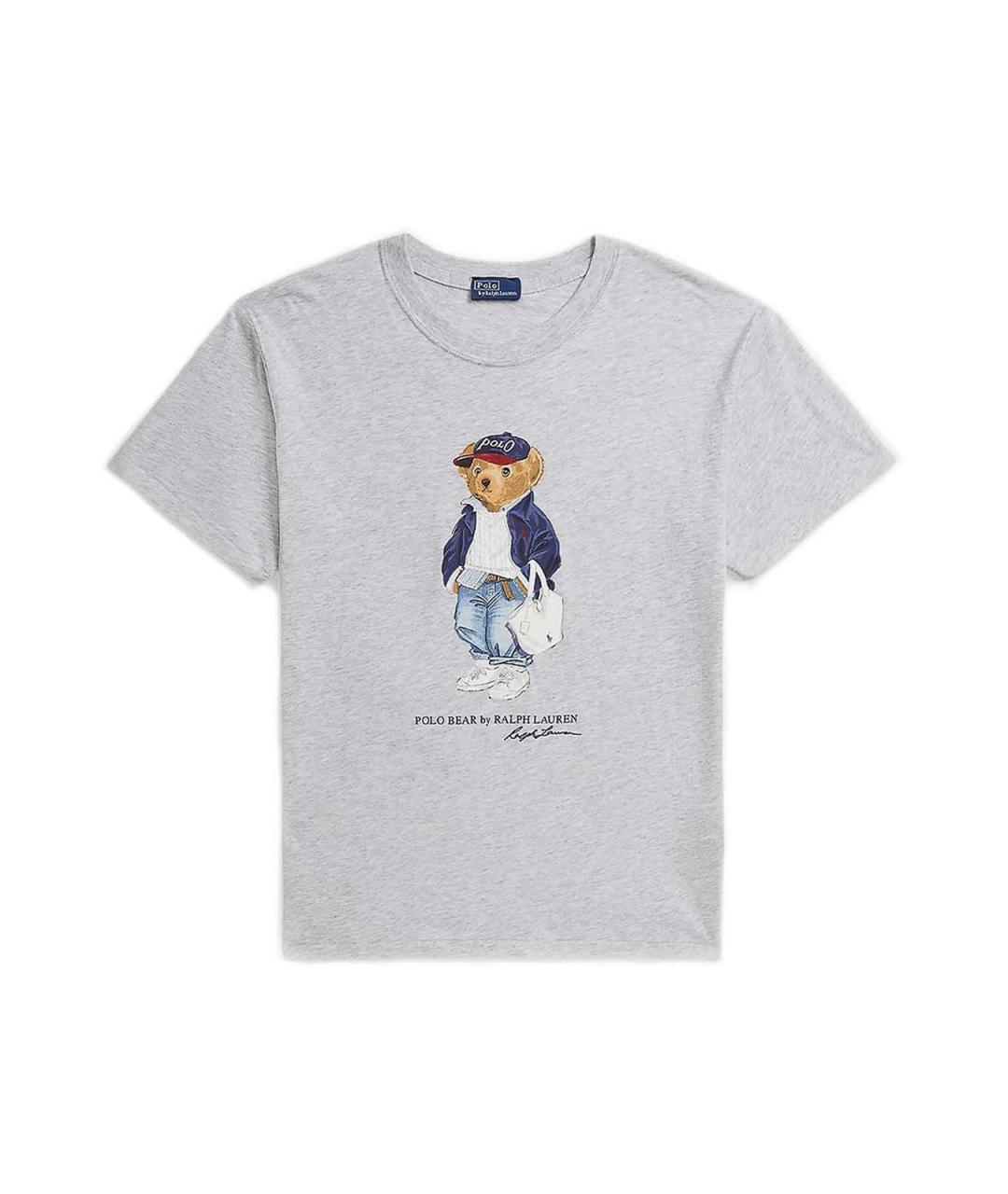 POLO RALPH LAUREN Серая хлопковая футболка, фото 1