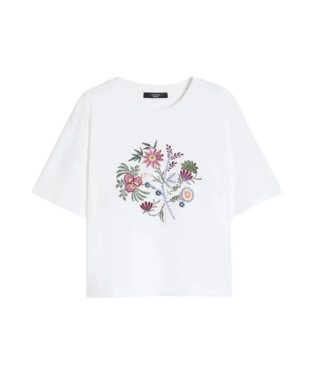 WEEKEND MAX MARA Белая хлопковая футболка, фото 1