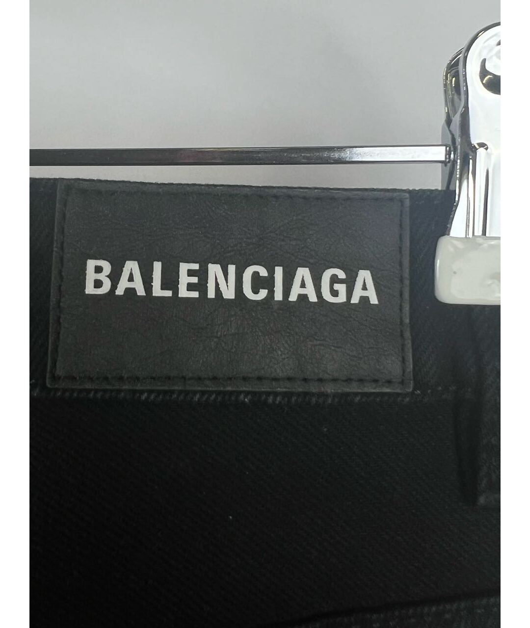 BALENCIAGA Черная деним юбка мини, фото 3