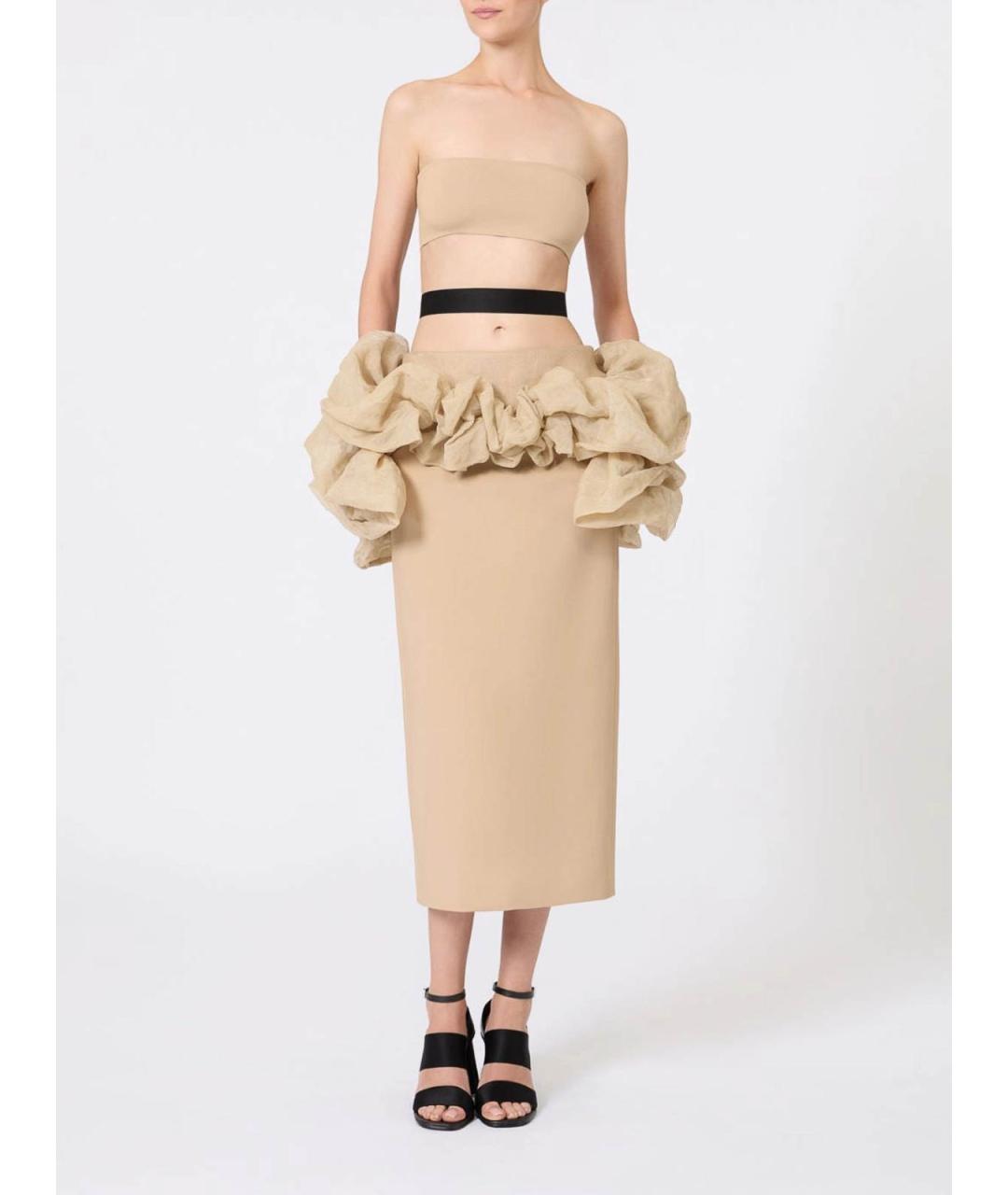 MAX MARA Бежевая вискозная майка, фото 2