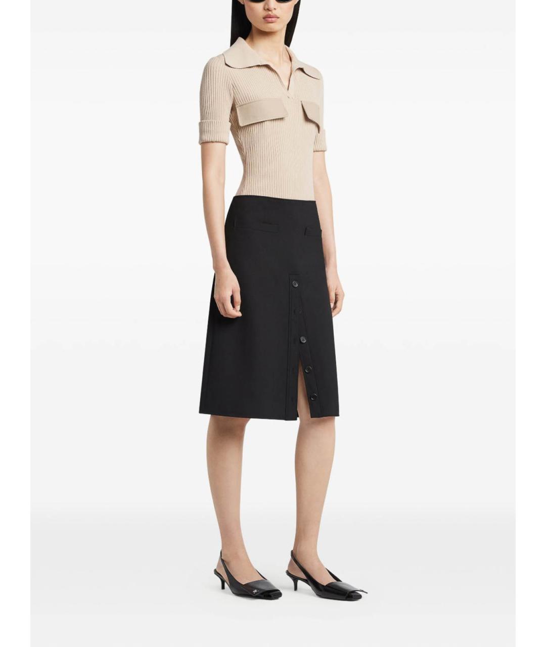 COURREGES Бежевая вискозная футболка, фото 2