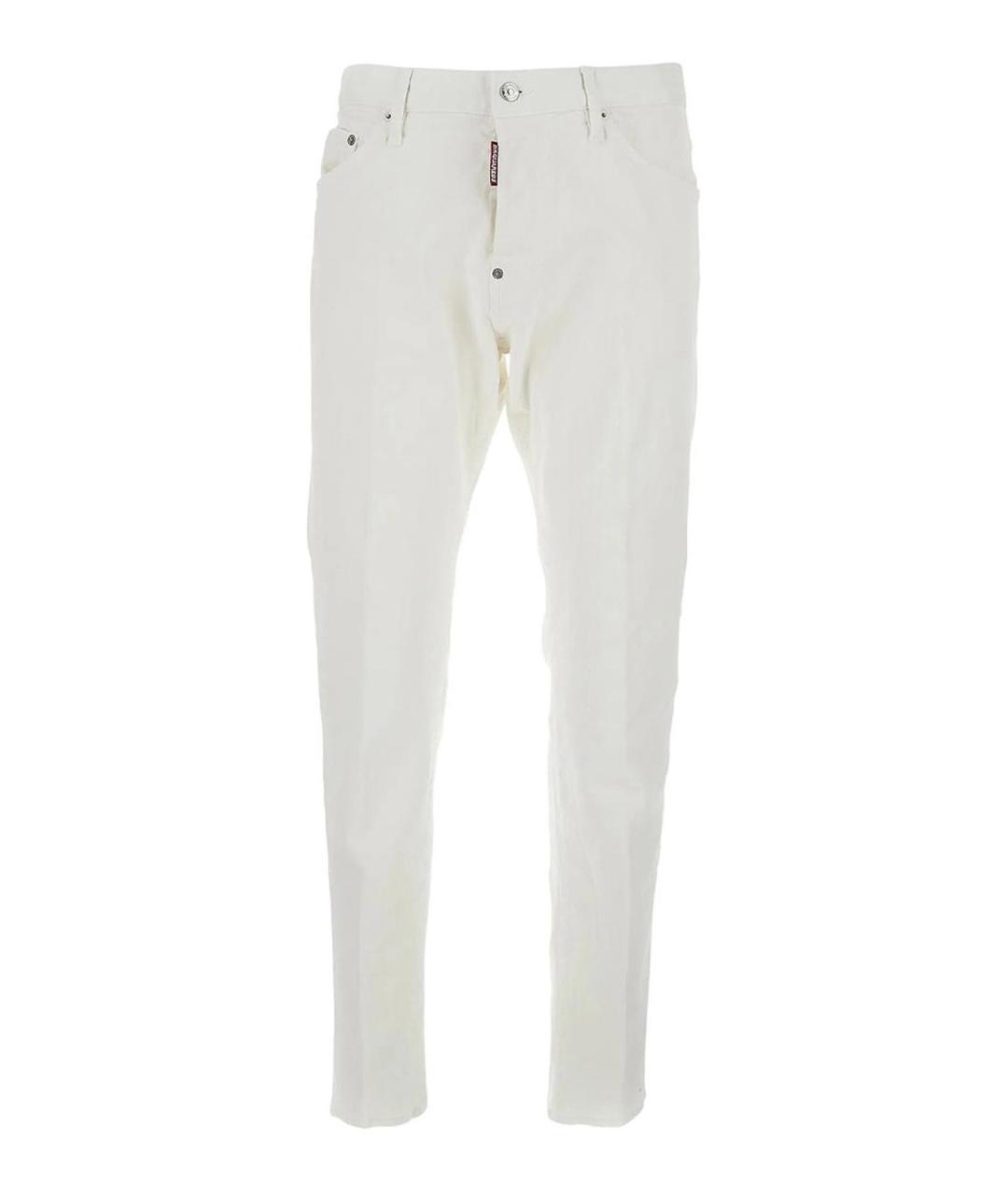 DSQUARED2 Белые хлопковые джинсы скинни, фото 1