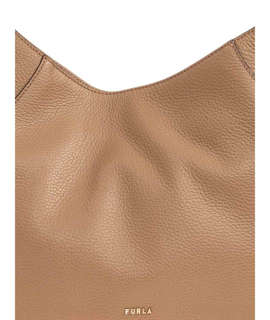 FURLA Коричневая кожаная сумка через плечо, фото 2