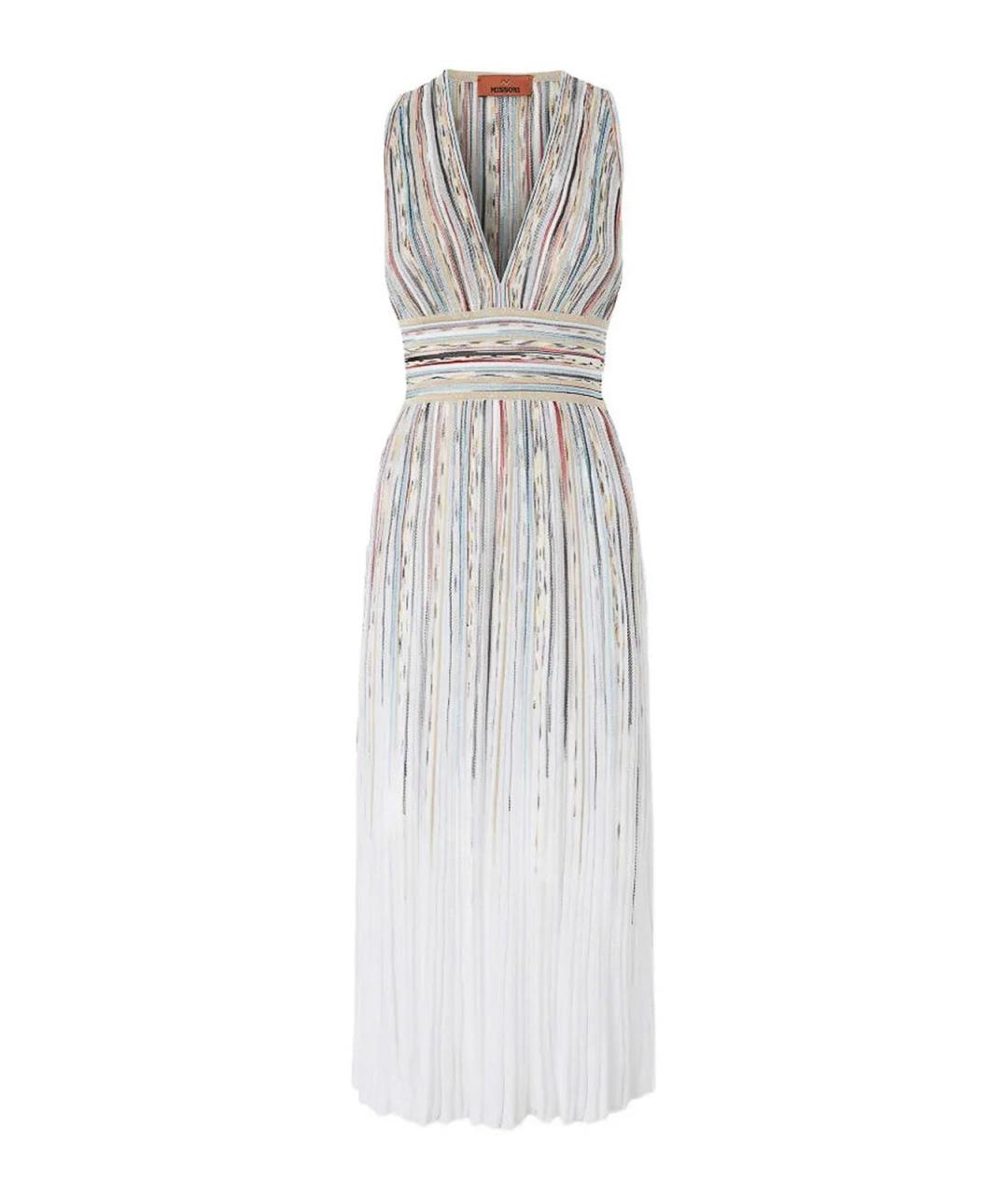 MISSONI Белое вискозное повседневное платье, фото 1