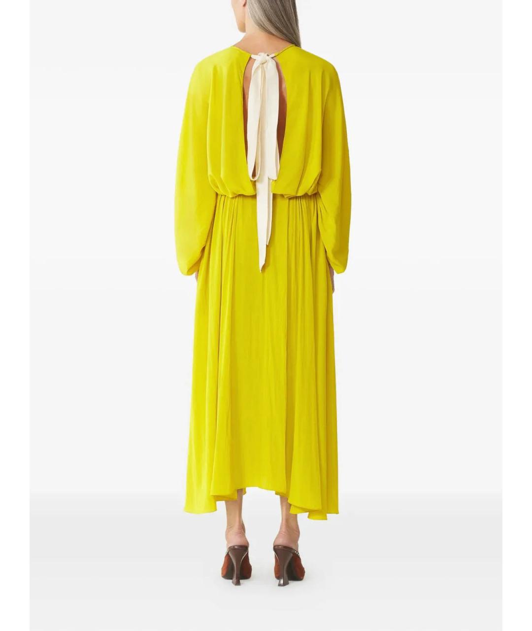LANVIN Желтое полиэстеровое платье, фото 4
