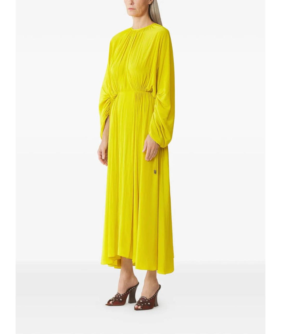 LANVIN Желтое полиэстеровое платье, фото 3