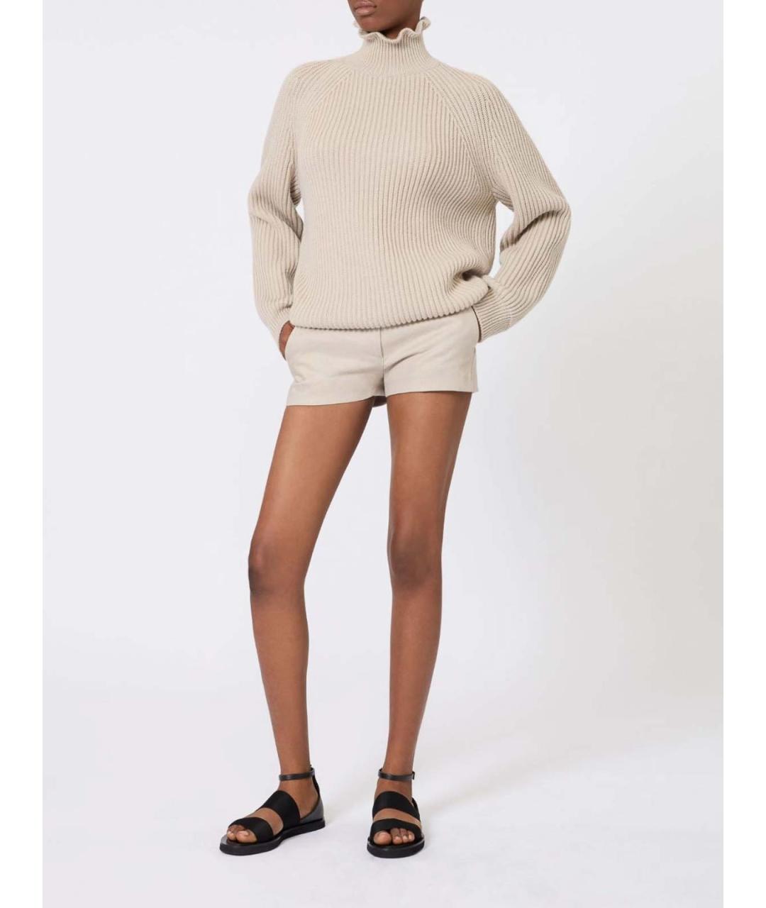 MAX MARA Бежевый хлопковый джемпер / свитер, фото 2
