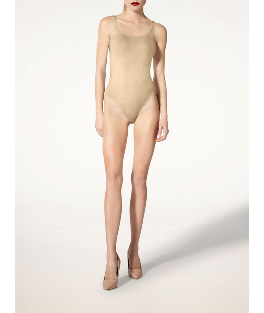 WOLFORD Бежевое хлопковое боди, фото 3