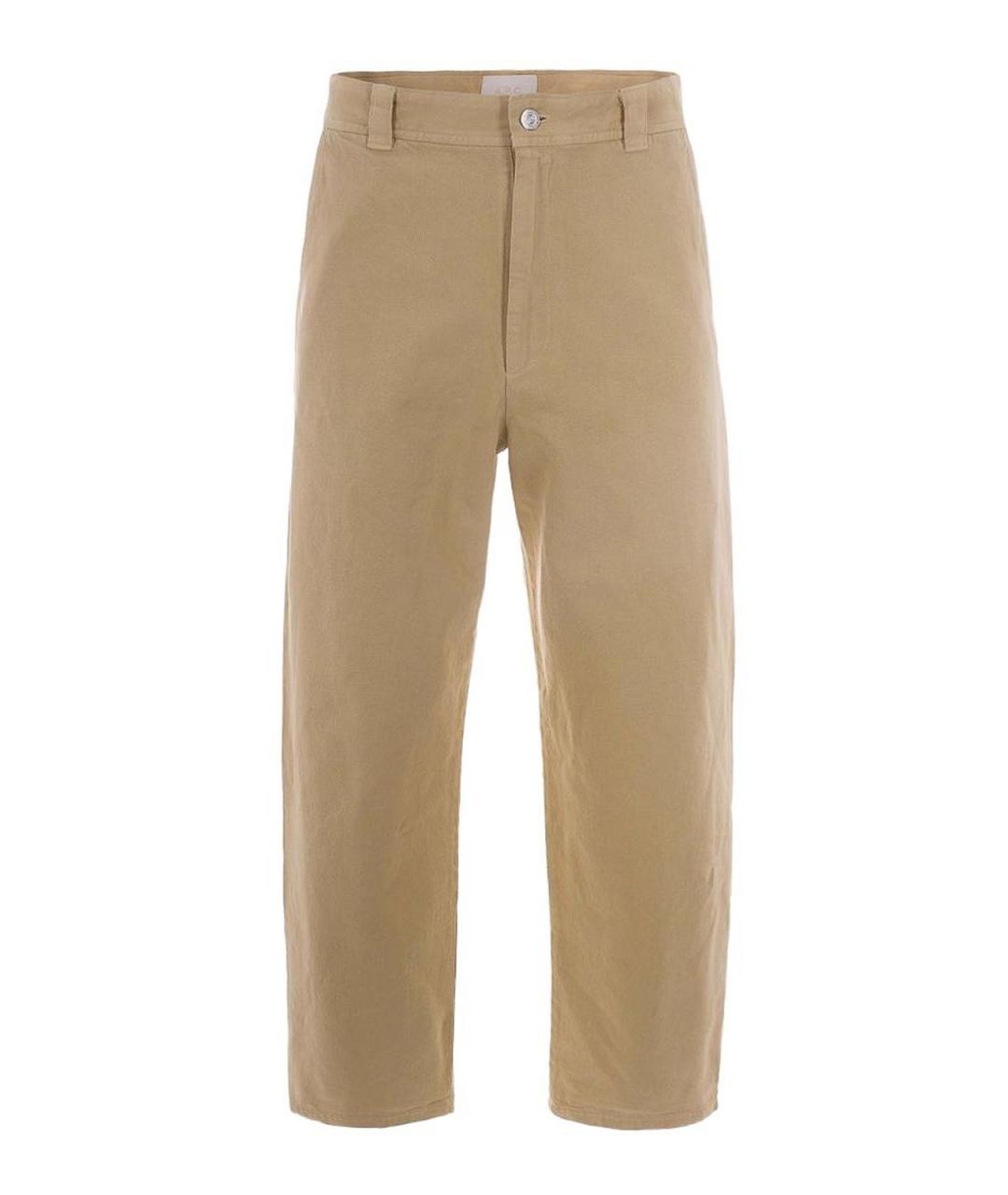 A.P.C. Бежевые хлопковые повседневные брюки, фото 1