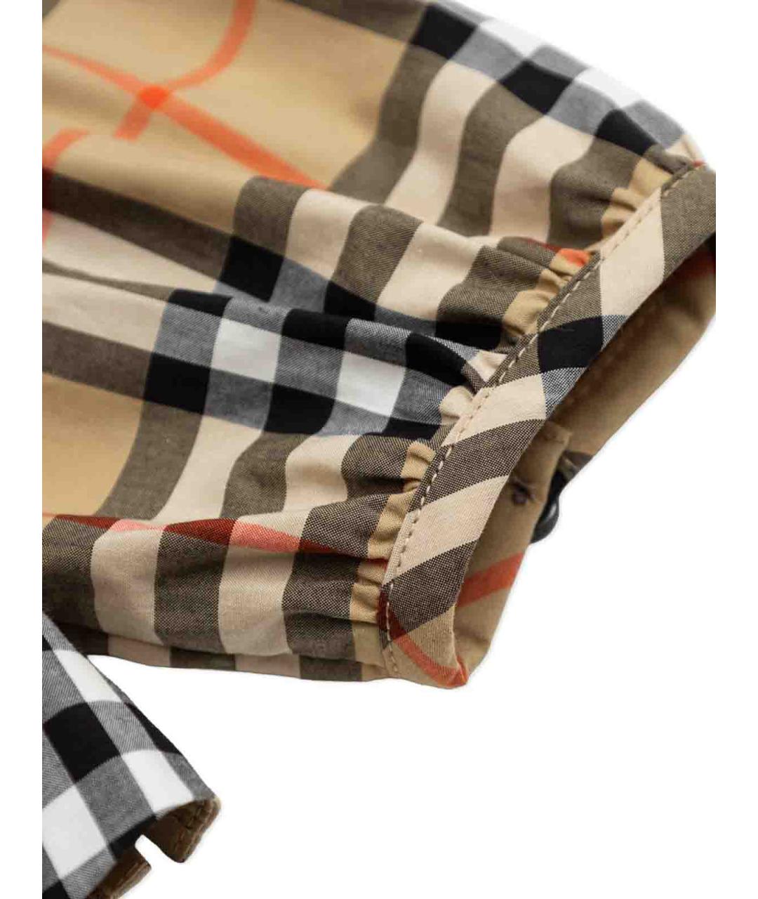 BURBERRY Бежевая хлопковая рубашка/блузка, фото 3