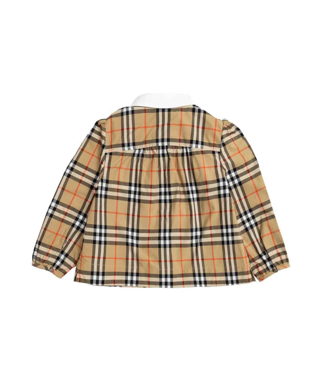 BURBERRY Бежевая хлопковая рубашка/блузка, фото 4