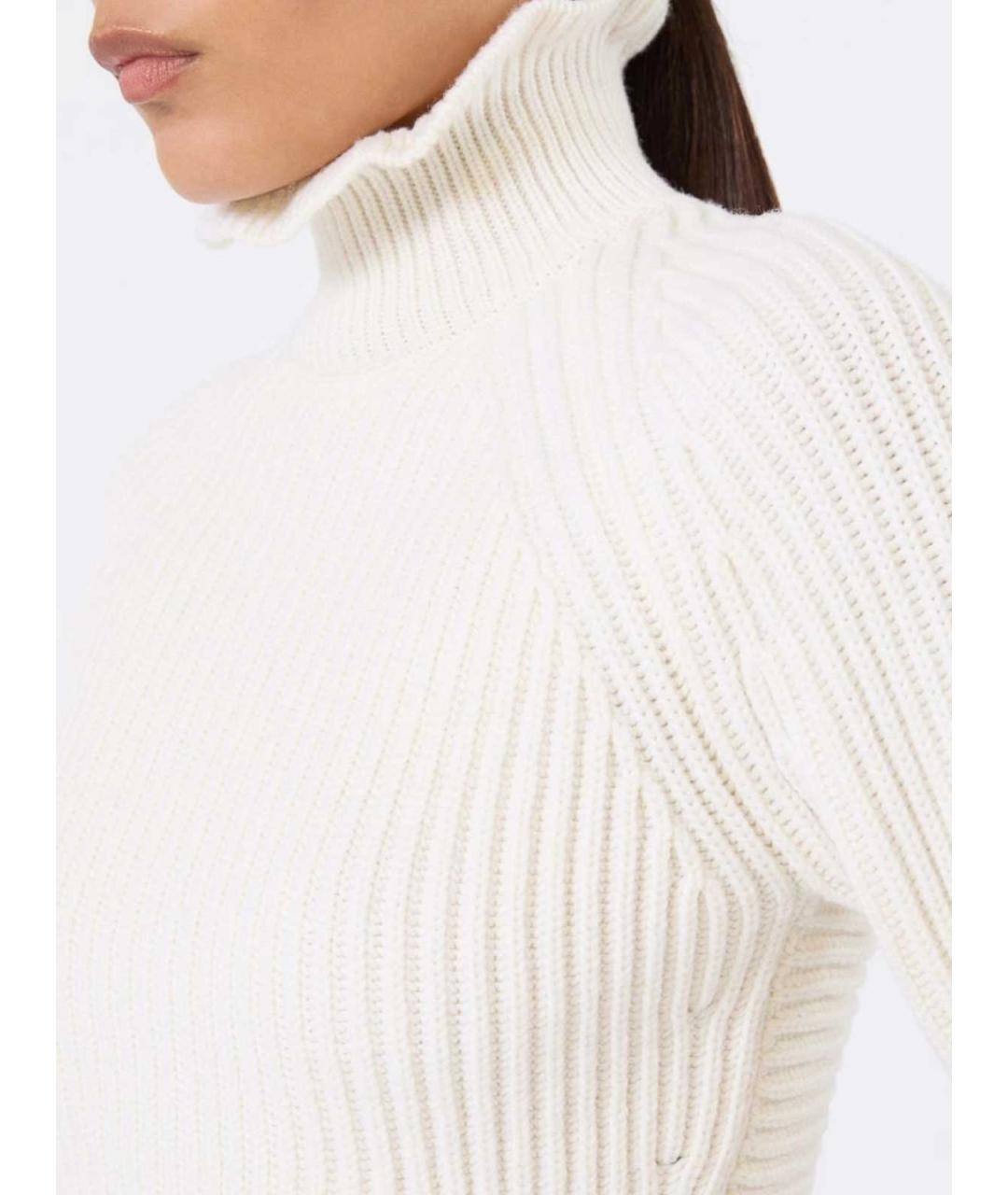 MAX MARA Белый хлопковый джемпер / свитер, фото 4