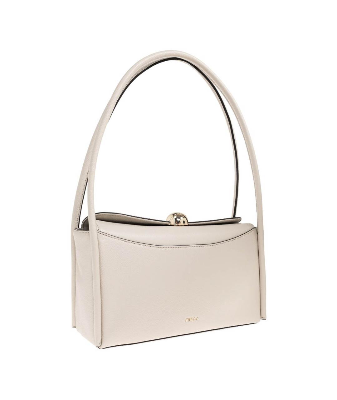 FURLA Бежевая кожаная сумка через плечо, фото 3